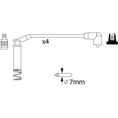 BOSCH | Zündleitungssatz | 0 986 357 124