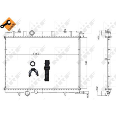 NRF | Kühler, Motorkühlung | 58304