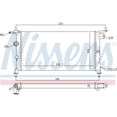 Nissens | Kühler, Motorkühlung | 632851