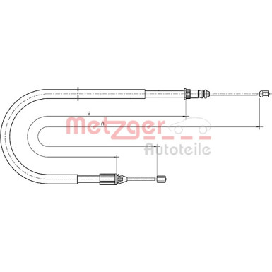 Metzger | Seilzug, Feststellbremse | 10.6698