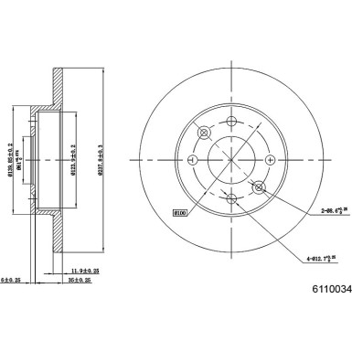 Metzger | Bremsscheibe | 6110034