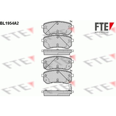 FTE | Bremsbelagsatz, Scheibenbremse | 9010541