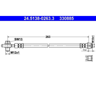 ATE | Bremsschlauch | 24.5138-0263.3