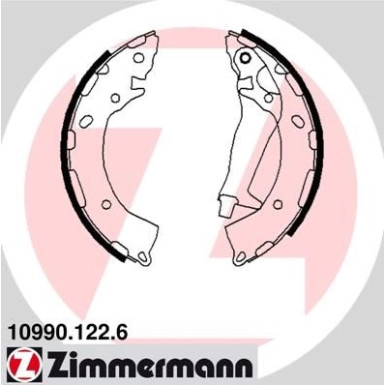 Zimmermann | Bremsbackensatz | 10990.122.6