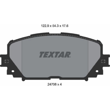 Textar | Bremsbelagsatz, Scheibenbremse | 2470801