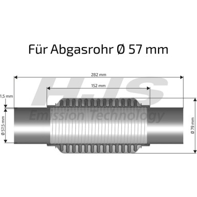 HJS | Flexrohr, Abgasanlage | 83 00 8540