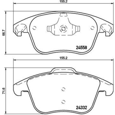 Brembo | Bremsbelagsatz, Scheibenbremse | P 61 117