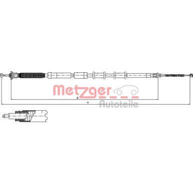 Metzger | Seilzug, Feststellbremse | 12.0719