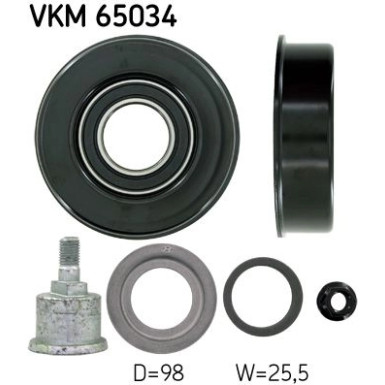 SKF | Umlenk-/Führungsrolle, Keilrippenriemen | VKM 65034