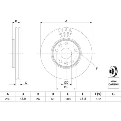 BOSCH | Bremsscheibe | 0 986 479 555