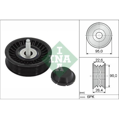 INA | Umlenk-/Führungsrolle, Keilrippenriemen | 532 0891 10