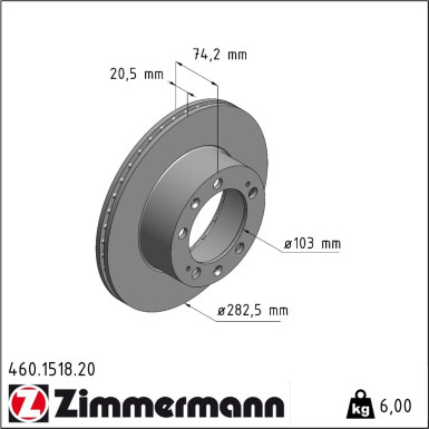 Zimmermann | Bremsscheibe | 460.1518.20