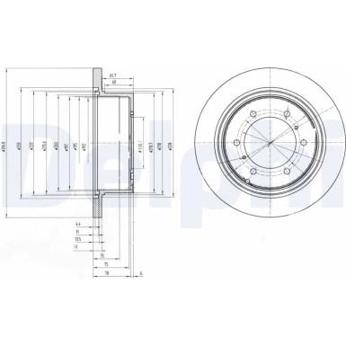 Delphi | Bremsscheibe | BG3105