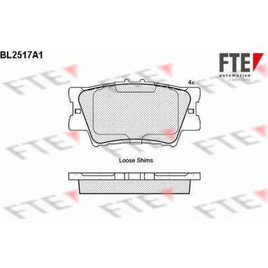 FTE | Bremsbelagsatz, Scheibenbremse | 9010775