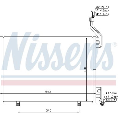 Nissens | Kondensator, Klimaanlage | 940107