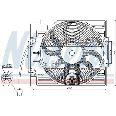 Nissens | Lüfter, Motorkühlung | 85421