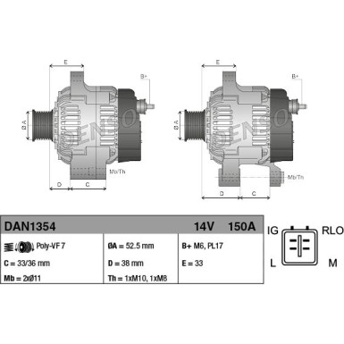 Denso | Generator | DAN1354