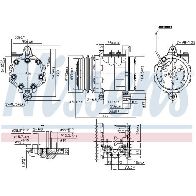 Nissens | Kompressor, Klimaanlage | 89691