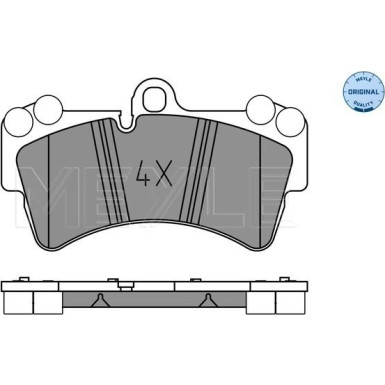 Meyle | Bremsbelagsatz, Scheibenbremse | 025 236 9317