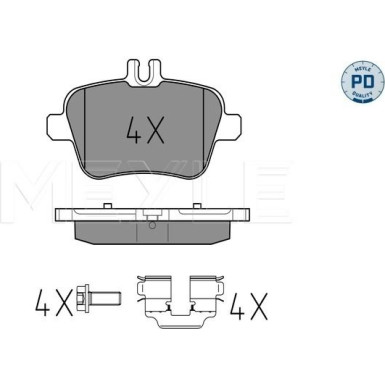 Meyle | Bremsbelagsatz, Scheibenbremse | 025 248 4818/PD
