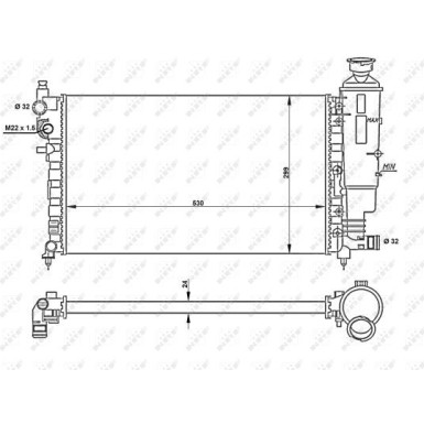 NRF | Kühler, Motorkühlung | 50428