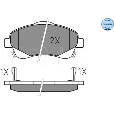 Meyle | Bremsbelagsatz, Scheibenbremse | 025 237 6819/W