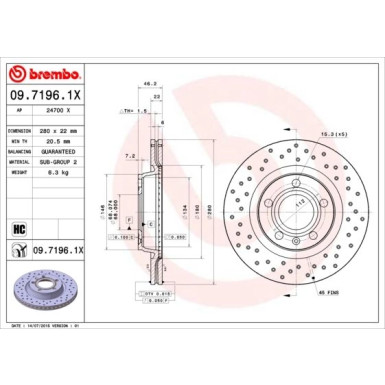 Brembo | Bremsscheibe | 09.7196.1X