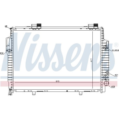 Nissens | Kühler, Motorkühlung | 62616