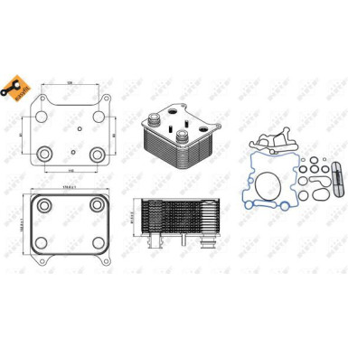 NRF | Ölkühler, Motoröl | mit Dichtung | 31235