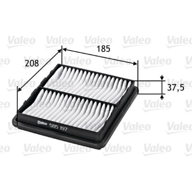 Valeo | Luftfilter | 585197