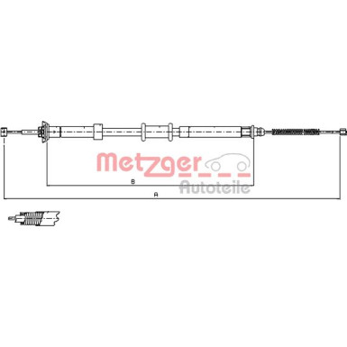 Metzger | Seilzug, Feststellbremse | 12.0701