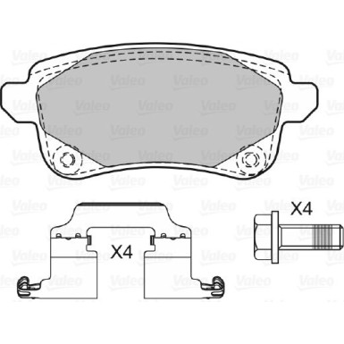 Valeo | Bremsbelagsatz, Scheibenbremse | 601484