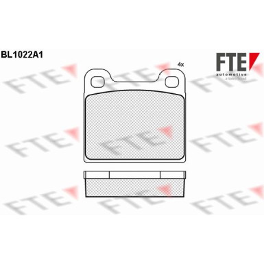 FTE | Bremsbelagsatz, Scheibenbremse | 9010009