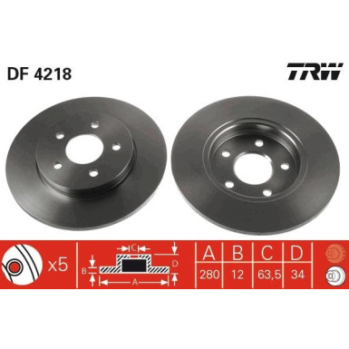 TRW | Bremsscheibe | DF4218