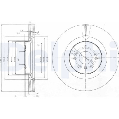 Delphi | Bremsscheibe | BG9013