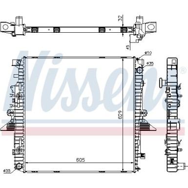 Nissens | Kühler, Motorkühlung | 64320A