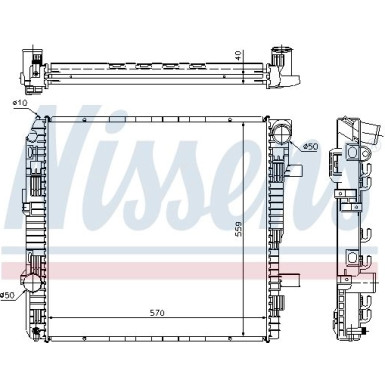 Nissens | Kühler, Motorkühlung | 62794A