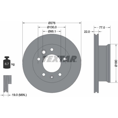 Textar | Bremsscheibe | 92131503