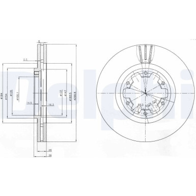 Delphi | Bremsscheibe | BG3972