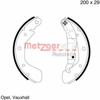 Metzger | Bremsbackensatz | MG 563