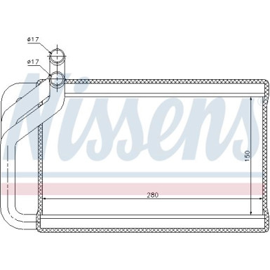 Nissens | Wärmetauscher, Innenraumheizung | 77532