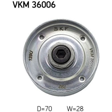 SKF | Umlenk-/Führungsrolle, Keilrippenriemen | VKM 36006