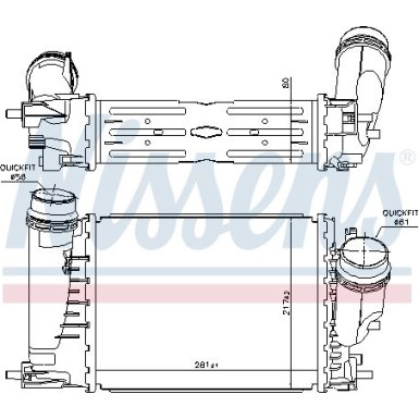 Nissens | Ladeluftkühler | 961429