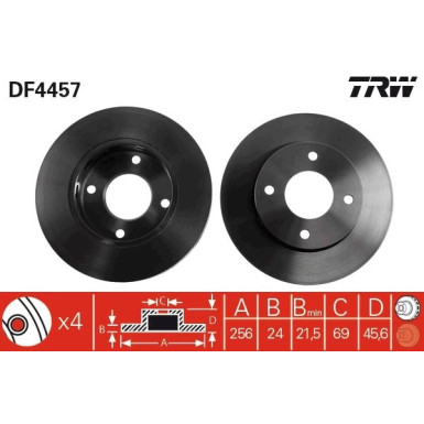 TRW | Bremsscheibe | DF4457