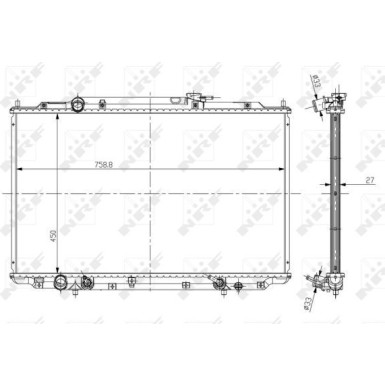 NRF | Kühler, Motorkühlung | 56051