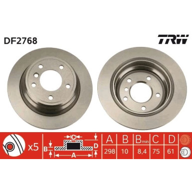 TRW | Bremsscheibe | DF2768