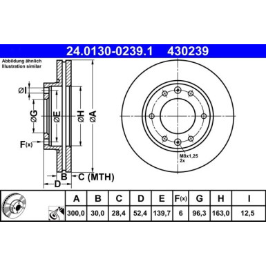 ATE | Bremsscheibe | 24.0130-0239.1