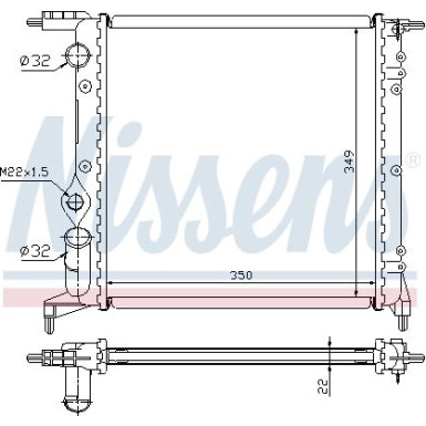 Nissens | Kühler, Motorkühlung | 639261