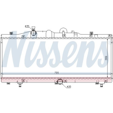 Nissens | Kühler, Motorkühlung | 61671