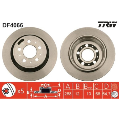 TRW | Bremsscheibe | DF4066